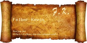 Felber Kevin névjegykártya